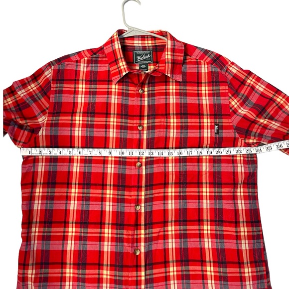 Woolrich lightweight red plaid shirt-large - Picture 4 of 5